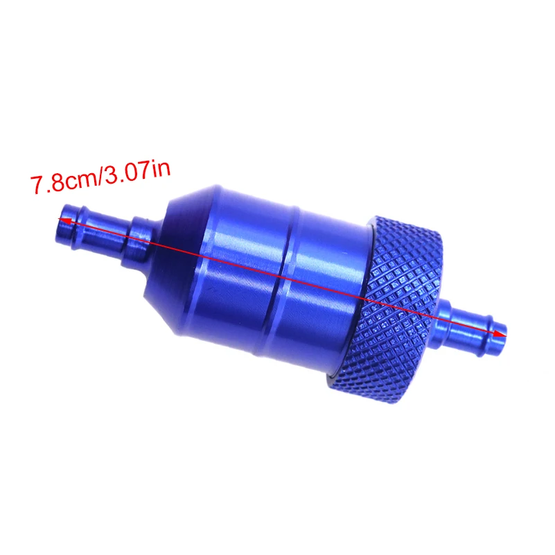 Fuel Filter 8mm CNC Alloy Gas Fuel Filter Cleaner, Suitable for Motorcycle Four Pit Dirt, Bicycle ATV Scooter