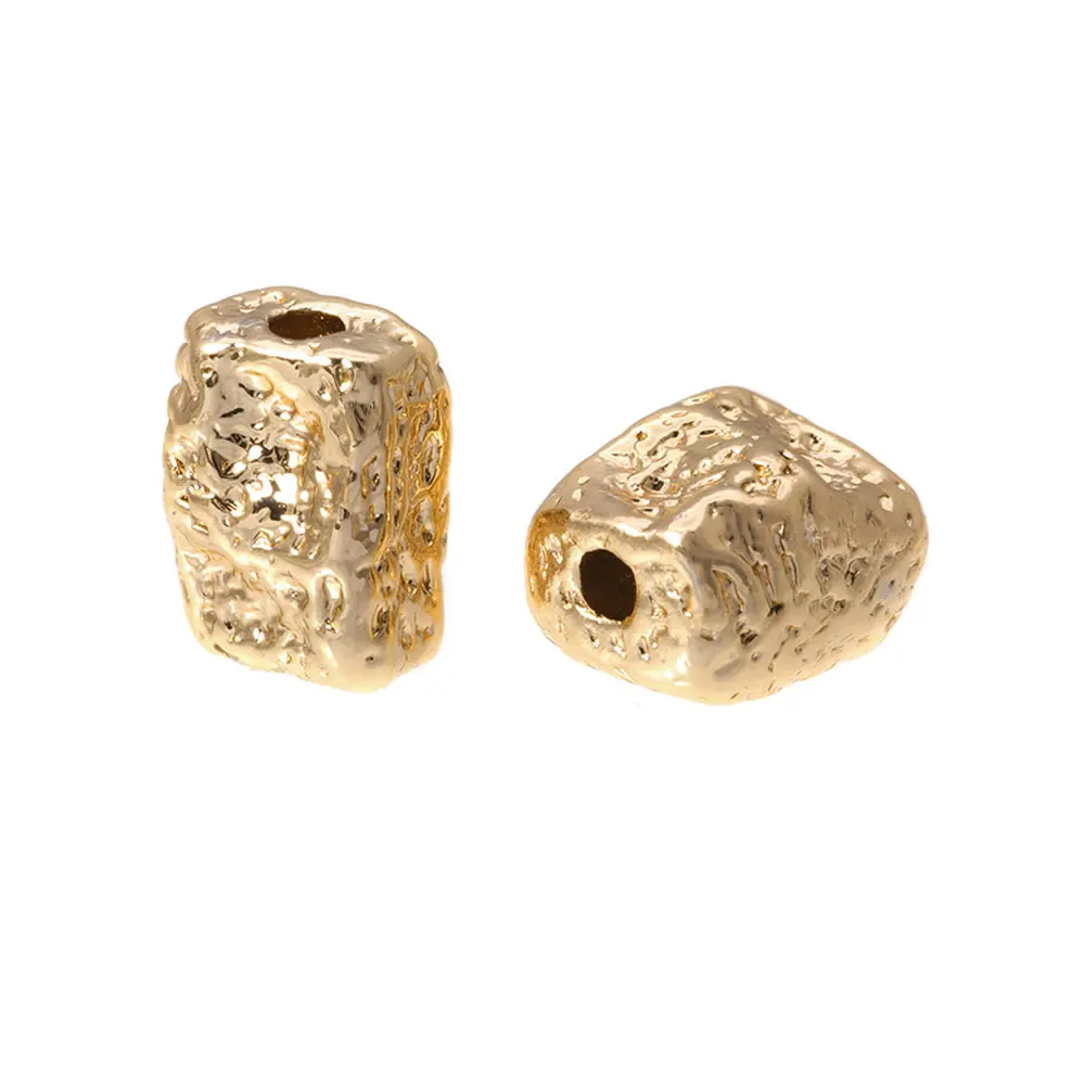 18K Gold Color Brass Irregular Necklaces Bracelets Spacer Beads High Quality Jewelry Accessories Making Rosediy Official Store image 4
