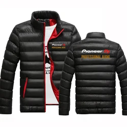 2024 Autumn Winter Men's Pioneer DJ Logo Print Personality Stand Collar Solid Color High Street Windproof Warm Down Jacket Coat
