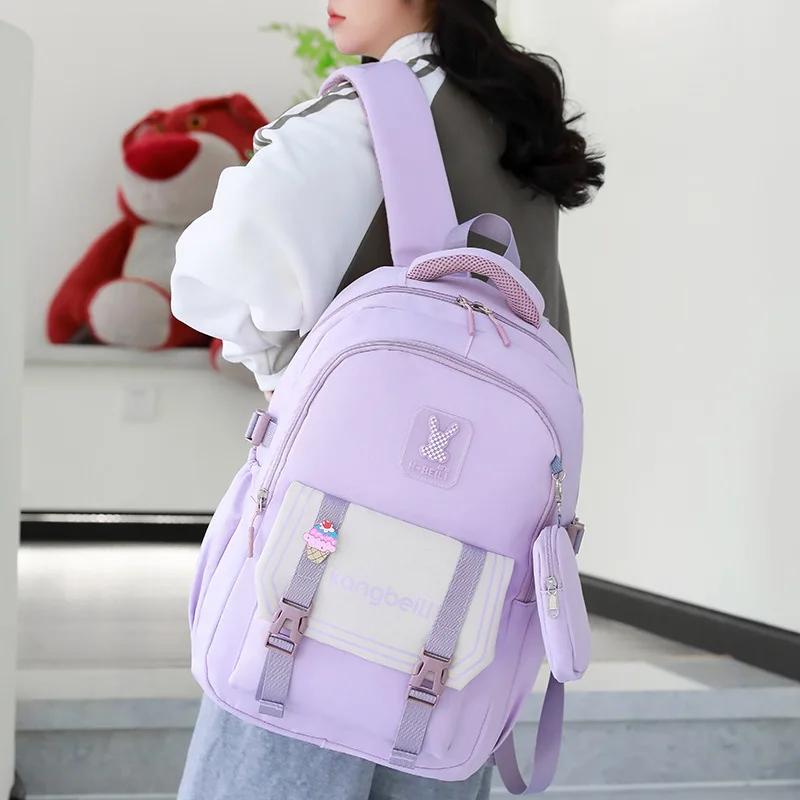 High School Girls Backpack With Pencil Case High Strength Nylon School Bags For Teenage Girls Kawaii Backpack Cute Book Bags