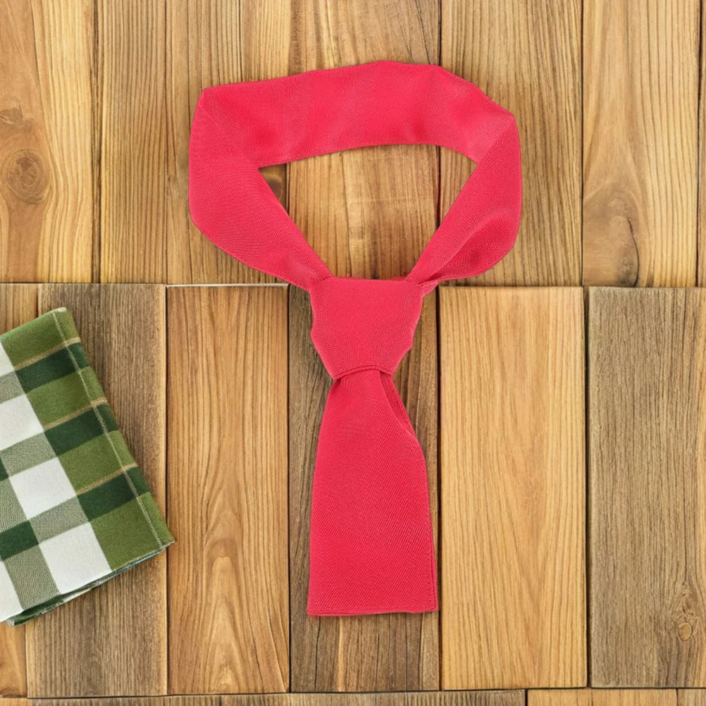 

3pcs Washable Chef Neckerchief Red Cooking Necktie for Restaurant Workers Unisex Kitchen Staff Uniform Scarf