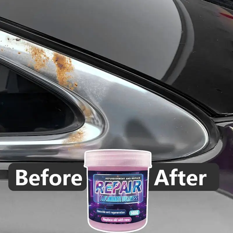 Chrome Polish For Car 140g Chrome Restorer Metal Polishing Paste Restorer Car Plating Refurbishment Paste Vehicle Detailing