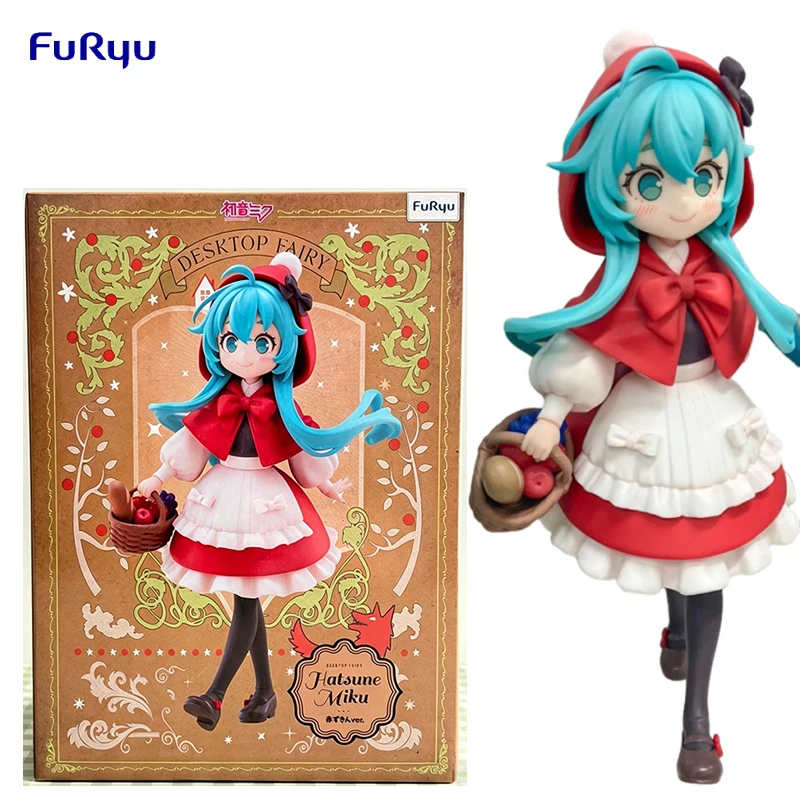 フリュー-tenitol-デスクトップ妖精初音ミクリトルレッド-pvc-16-センチメートルアニメアクションフィギュアモデルコレクションおもちゃ