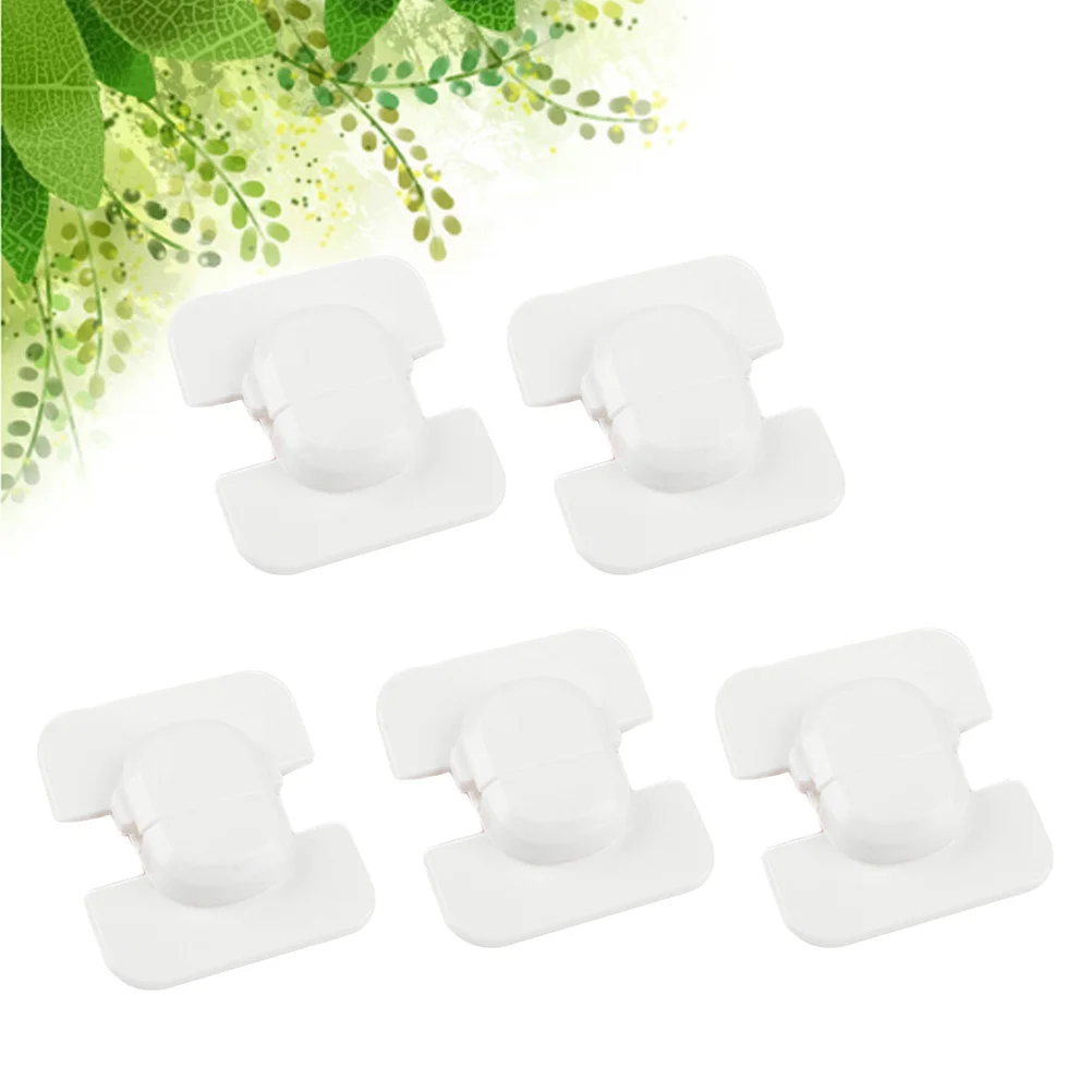 5 قطع أقفال أمان مقاومة للأطفال ABS لاصق قوي بدون بقايا سهلة التركيب لأبواب درج خزانة الثلاجة #6