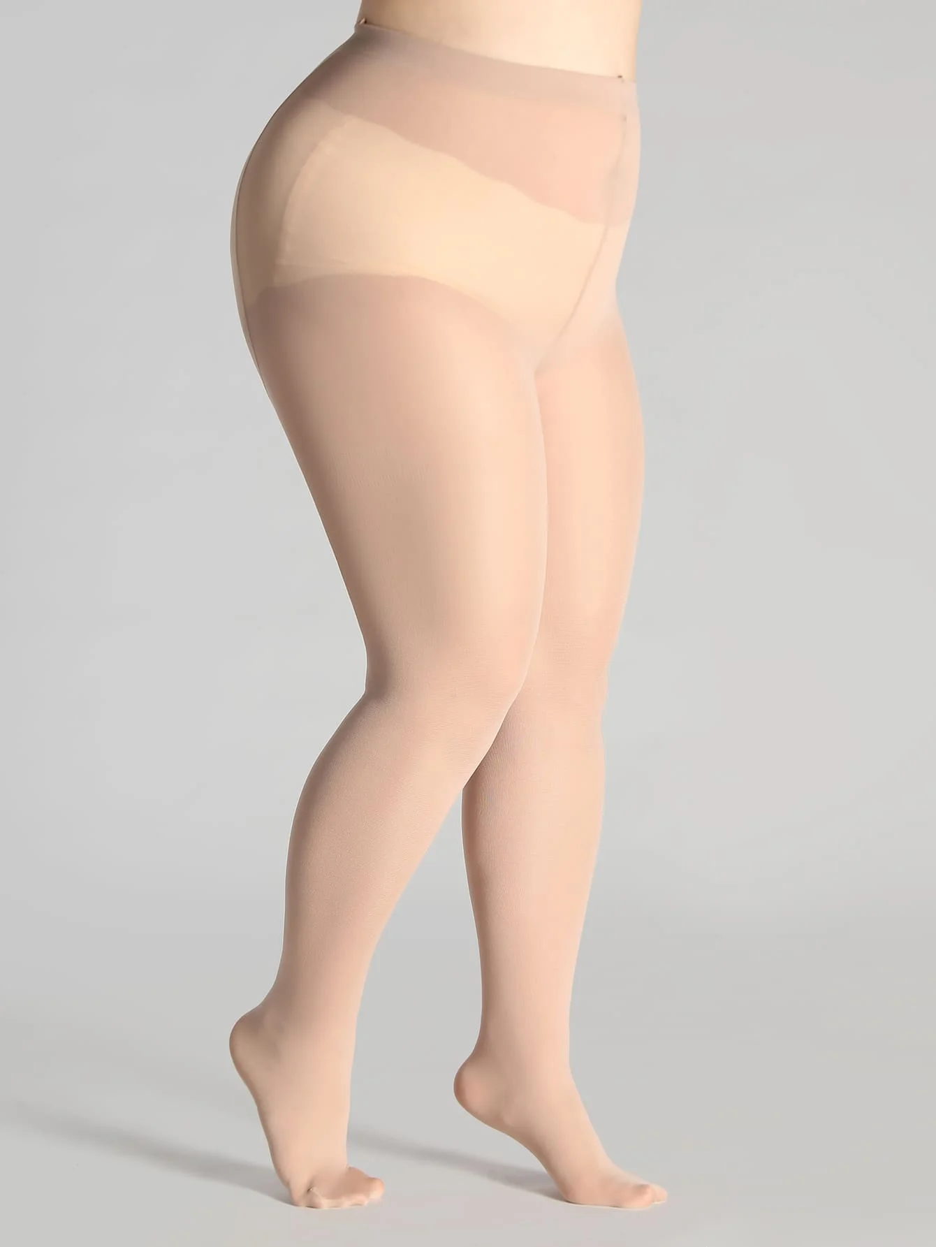 A set of 80D oversized women\'s fashionable skin tone classic pantyhose