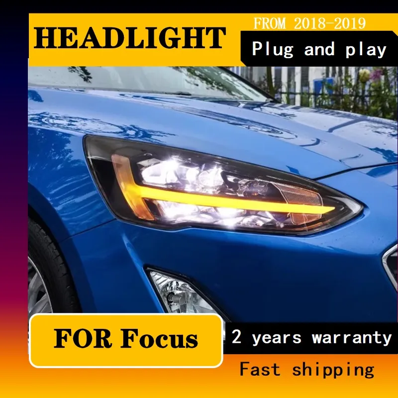 

Car Styling For Ford Focus Headlights 2019 New Focus 5 Headlight Signal DRL Hid Bi Xenon Auto Accessories