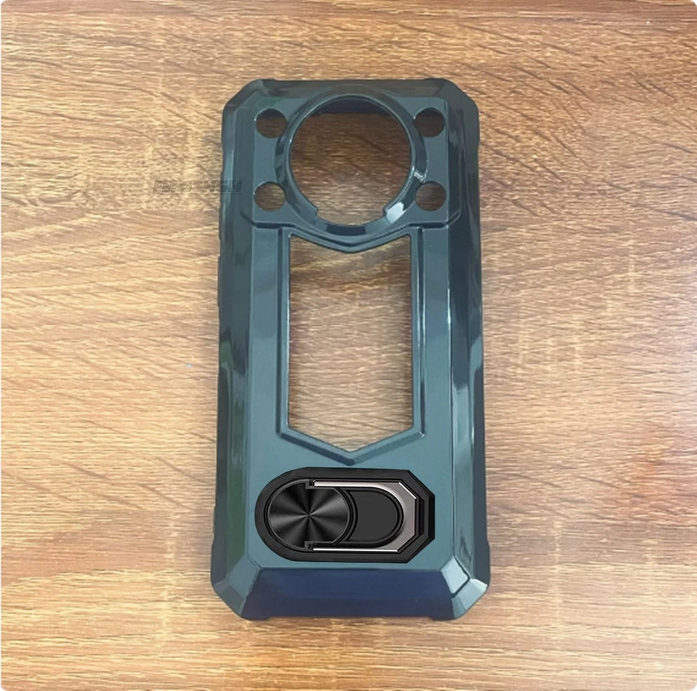 FOR Oukitel WP53 Pro 6.52" 2025 Back Finger Ring Soft TPU Silicone Case On OukitelWP53Pro WP53 WP53Pro WP53S Bracket Phone Cover