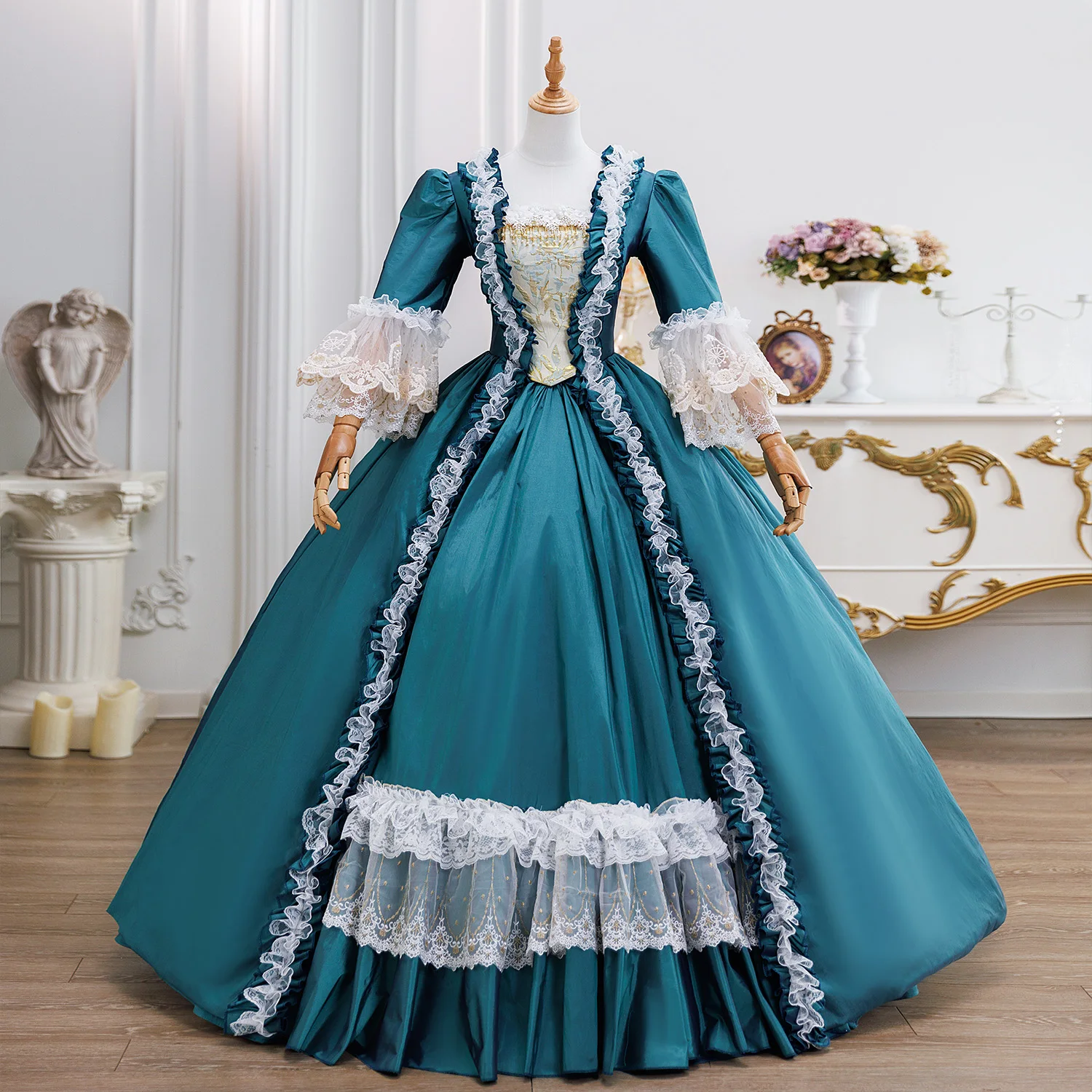 

Бальное платье по индивидуальному заказу, средневековые вечерние платья суда Мари, театральный маскарад, парад, викторианское платье для выпускного вечера в стиле Ренессанс