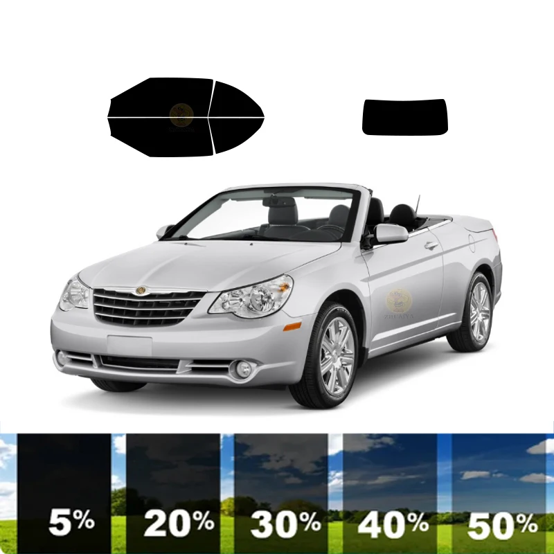 

precut Removable Window Tint Film Car 100% UVR 5%-70%VLT Heat Insulation Carbon ﻿For CHRYSLER SEBRING 2 DR CONVERTIBLE 2008-2010