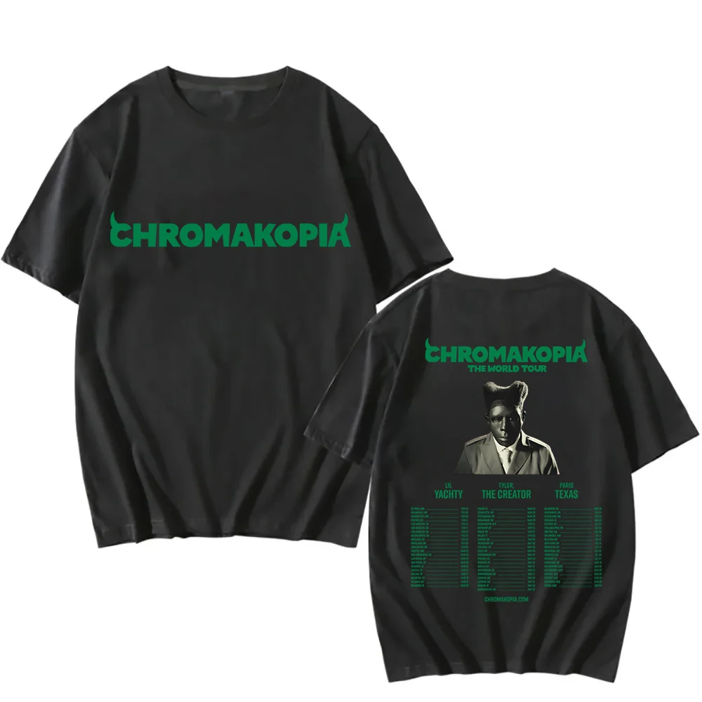 New Album Chromakopia Trending T-shirts Men Women Crew Neck Cotton T-shirt The Creator Essential Summer Short Sleeve T-shirts