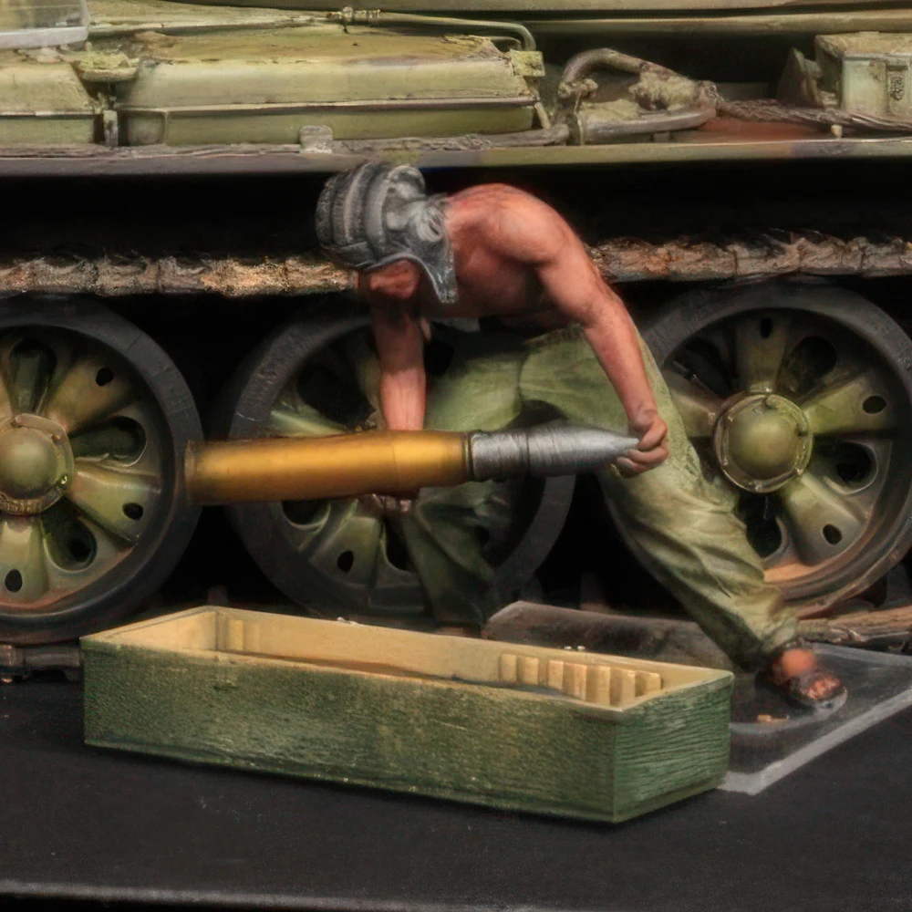 Фигурка солдата из смолы, масштаб 1/35, экипаж танка НВА, 2 комплекта, военная тематика, несобранный и неокрашенный набор.