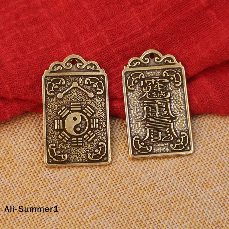 

【E】1 шт. Брелок-подвеска из латуни «Тай Суй Фу» на год Дракона 2024, карточка-талисман для защиты и мира, фэн-шуй, знак зодиака