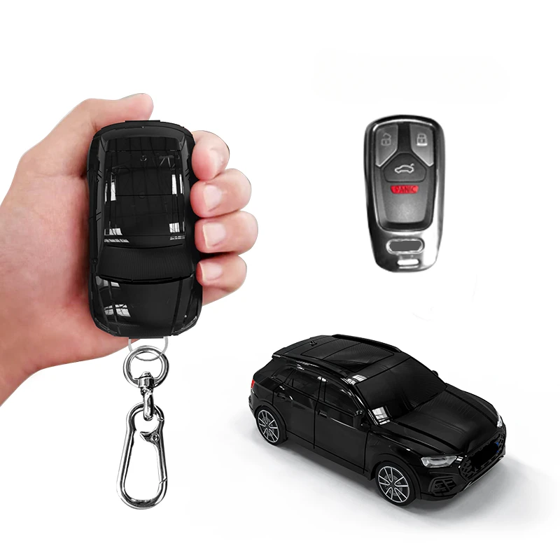 Car Shape Model Car Key Fob Case Cover Bag Protector Suitable For AUDI Q5 SQ5 FY SUV Plastic Car Model Key Case Cover