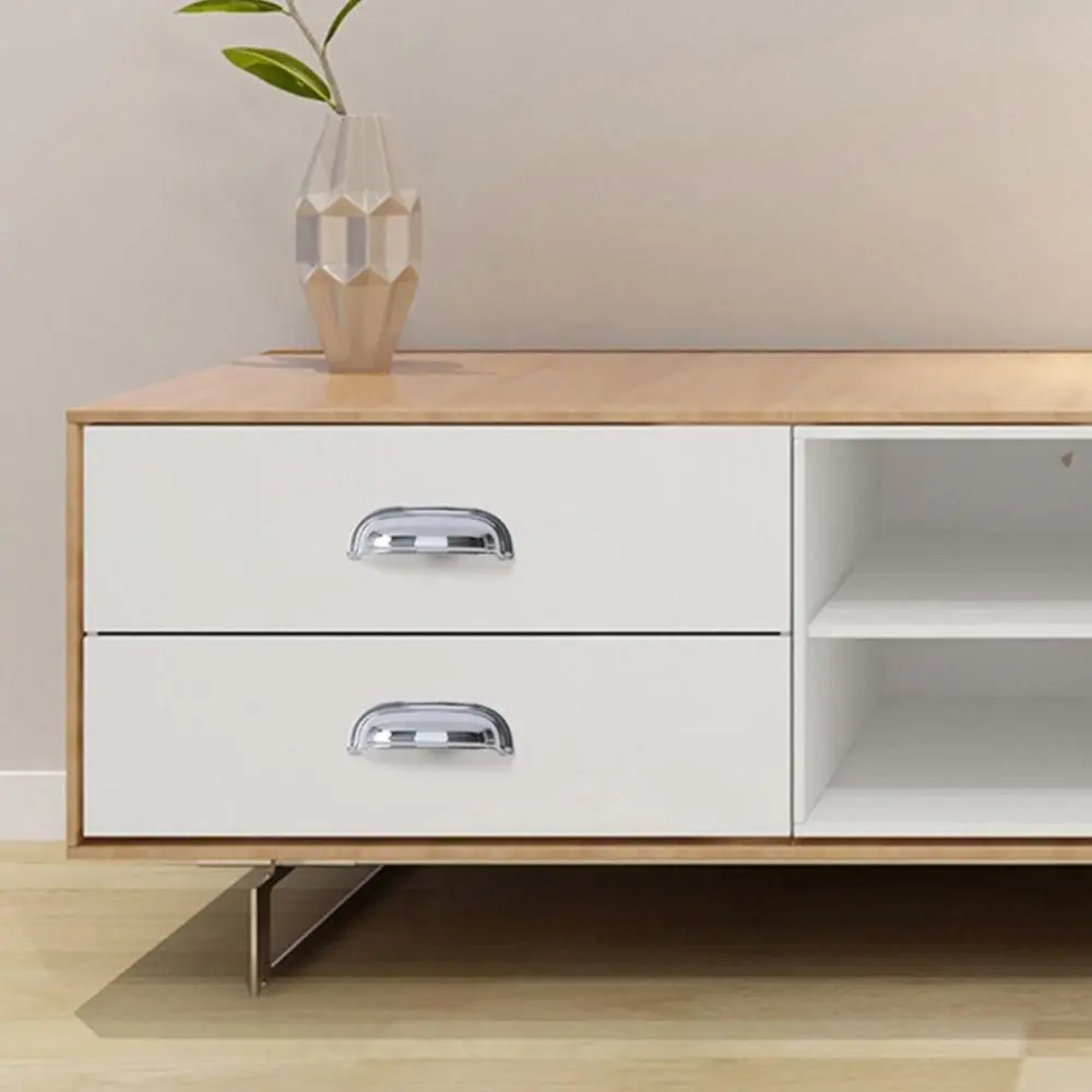Durable Zinc Alloy Shell Pull Handles Single hole American Style Cabinet Door Pulls Brass Semicircle Dresser Knobs Kitchen