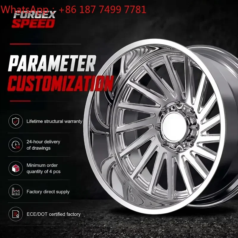 Custom 6061-T6 Forged Aluminum Boost Wheels 20 22 24 26 Inch Polished Deep Dish Truck Rims for Chevy Silverado F150