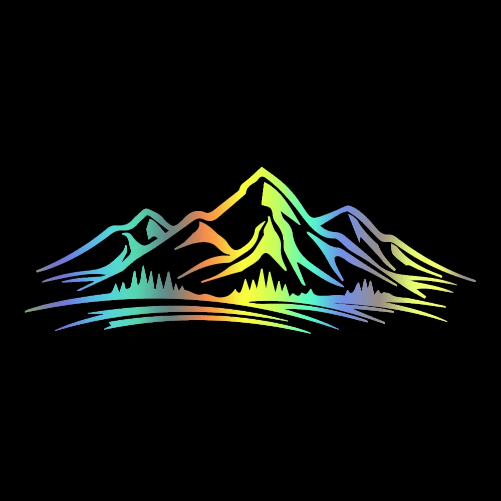Наклейка Горы 20х8 см, Mountains Waterproof Car Sticker Decal for Bumper,Window,Laptop,Motorcycle