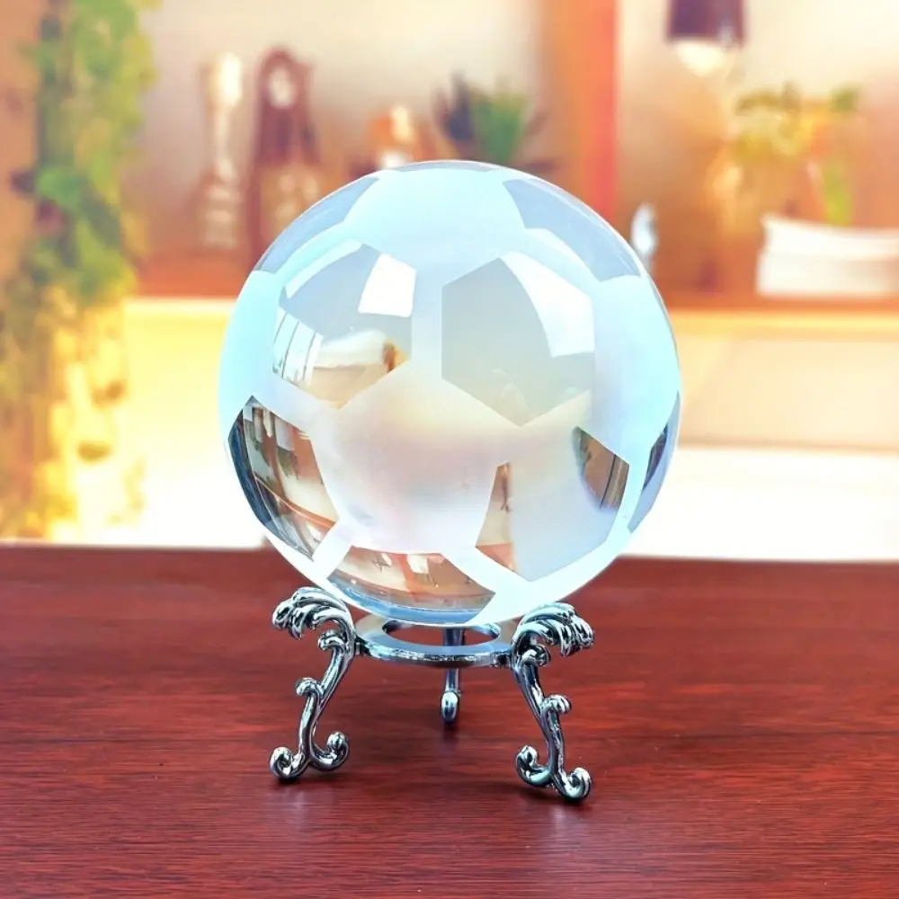 Football Crystal Sports Ball Figurine Golf Balls Volleyball Crystal Ball Ornament 4/5/6cm Exquisite