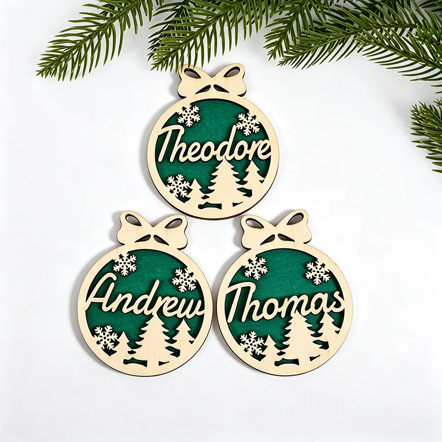 1/3/5PCS Custom Bell Ornament: Double-Layer, Colorful, Personalized with Name/Message, Ideal for Tree, Bag, or Gift. (128 Chars)