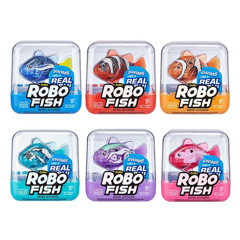 ZURU Robo Fish Robotic Swimming Fish with Color Change Water Activated Kids Bath Water Toys Electric Simulation Fish Trick Toys