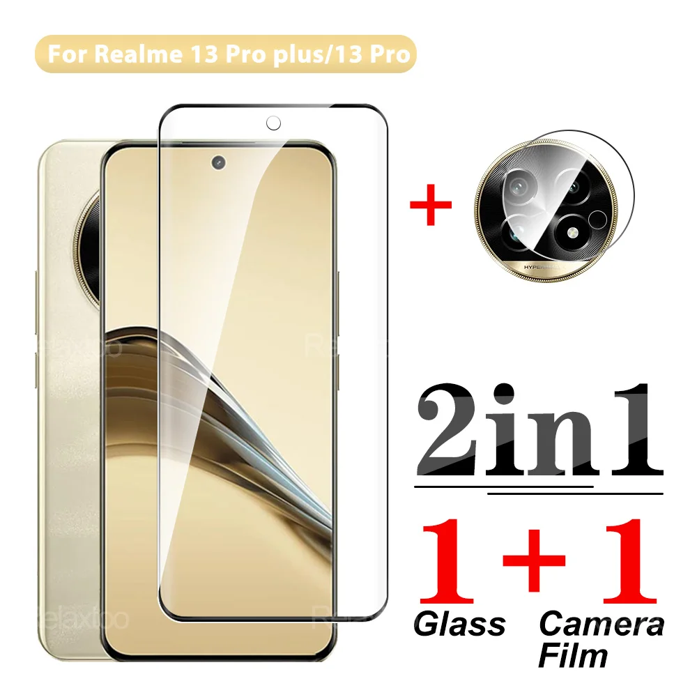 2in1 Screen Protector glass For Realme 13 Pro Plus 13 Pro＋ 13Pro Plus 13ProPlus lens glass Full Cover curved Tempered film 6.7