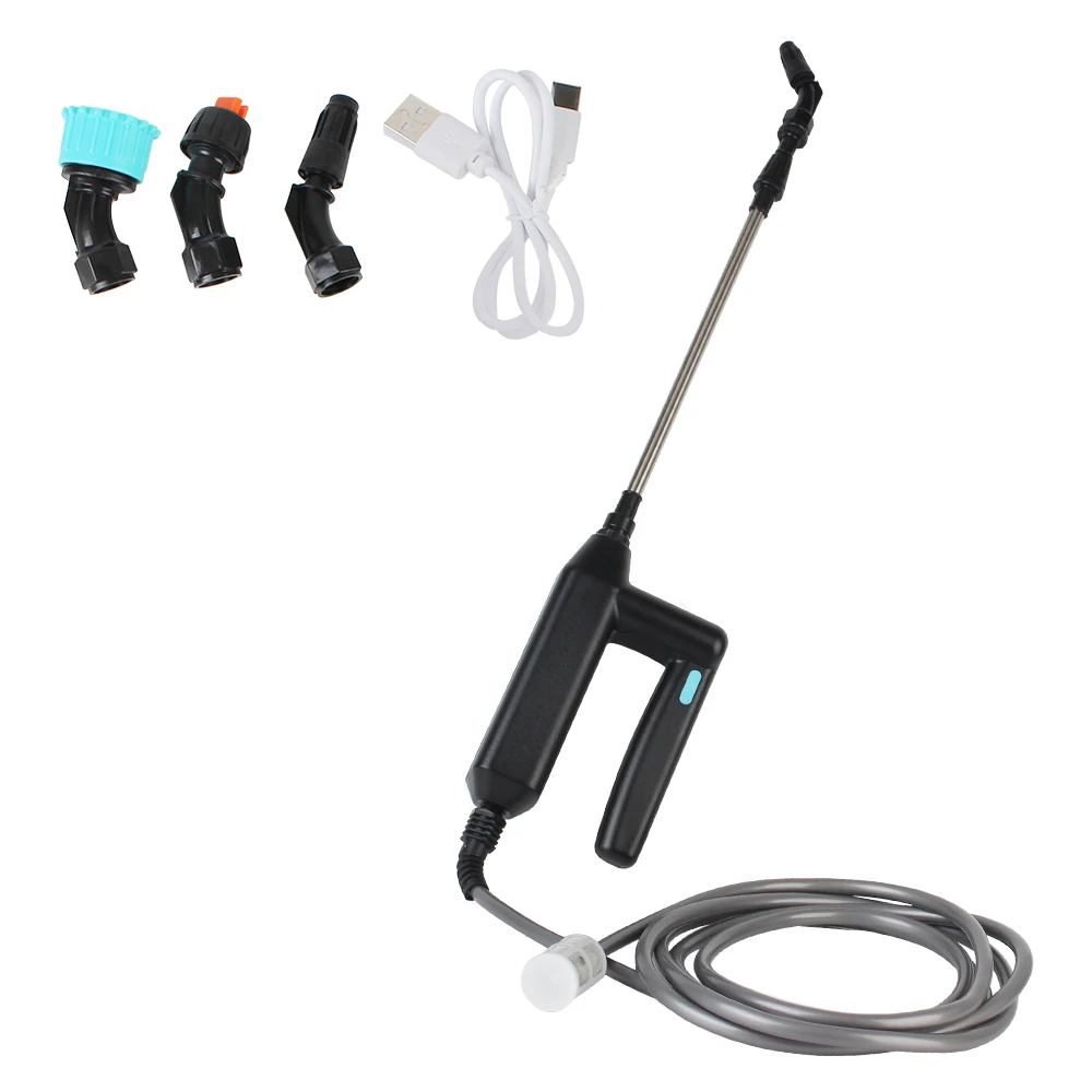 

3M Hose Rechargeable Telescopic Handle 7.4V Electric Water Sprayer with 3 Mist Nozzles Battery Powered Sprayer Wand