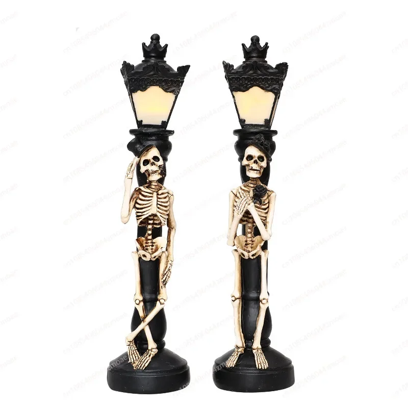 Halloween Decorations Glowing Skull Street Lights Haunted House Ornaments Pumpkin Lights Secret Room Bar Arrangement CandleProps