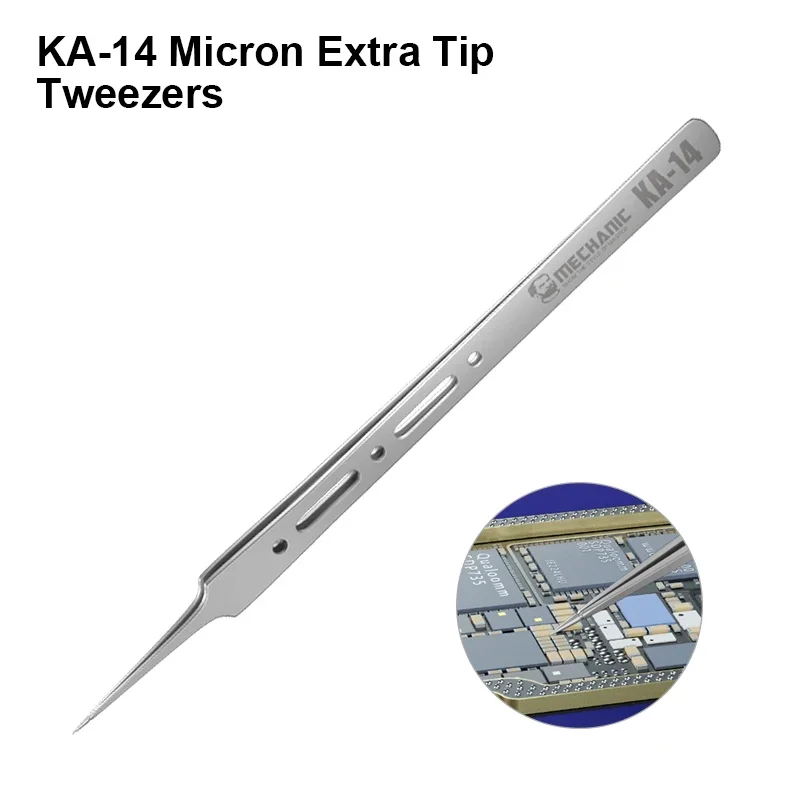 

MECHANIC KA-14 Extremely Sharp Tweezers for Mobile Phone Motherboard BGA Repair Non-magnetic Hard Flying Wire Tweezers