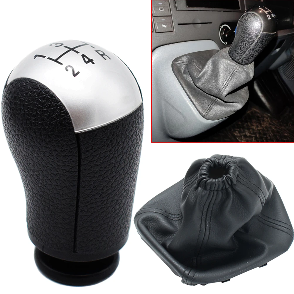 Black Stitch Gear Stick Gaiter For Ford Transit Van MK7 Shifter Lever Knob Gaitor Boot Cover Pu Leather Retaining Frame Case