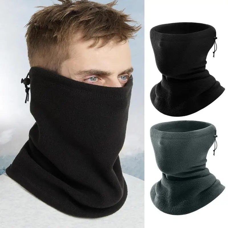 Neck Gaiter Face Cover Adjustable Polar Fleece Elastic Neck Cover Windproof Winter Warming Supplies For Women Men Females Males