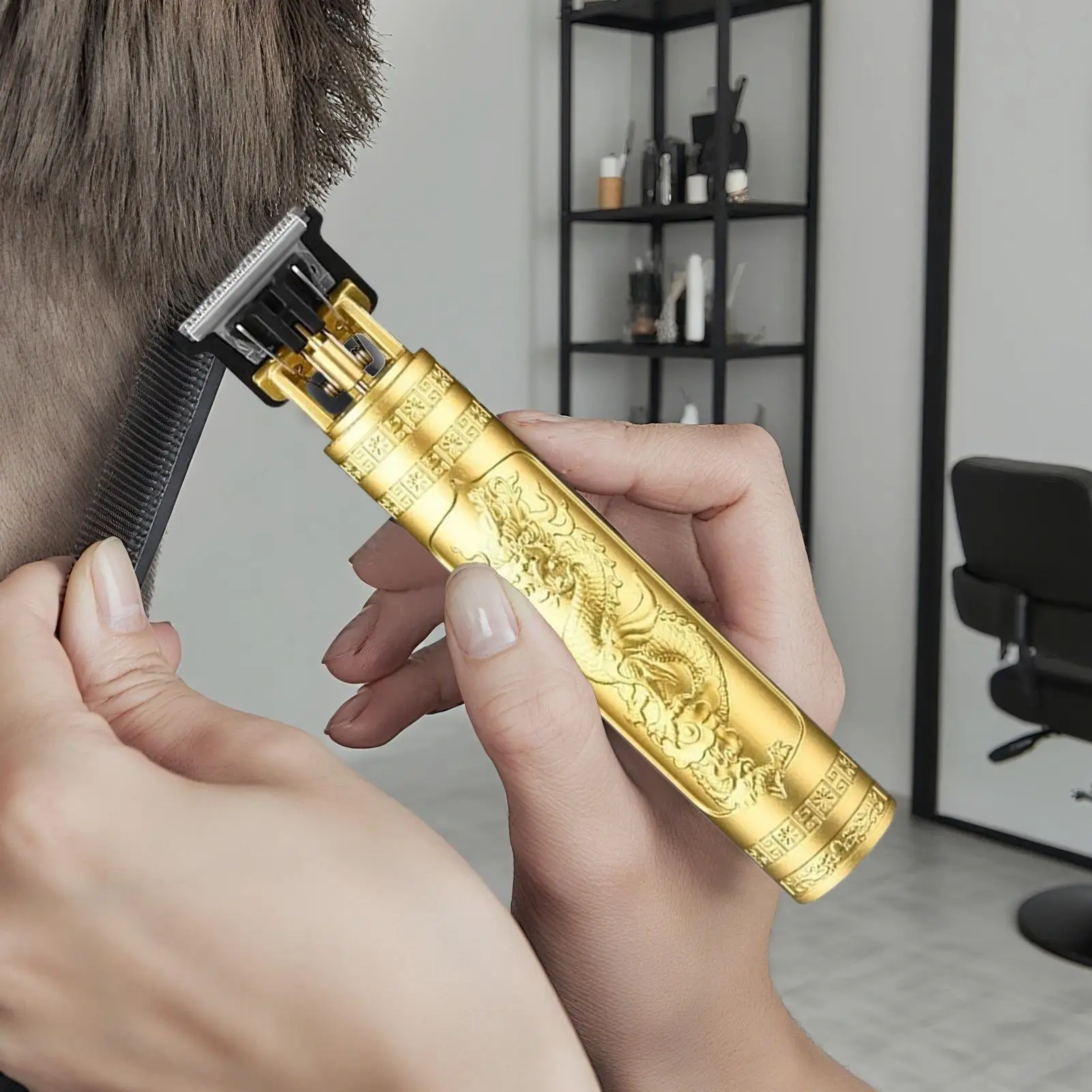 Kabellose Haarschneidemaschine, Kabelloses Trimmer-Set, Professionelles Pflegewerkzeug für Tägliche Pflege, Nach dem Duschen, Reisen, Camping, Sport