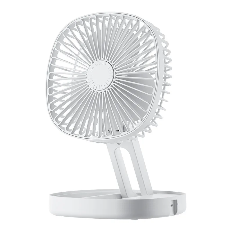 Ventilador Dobrável USB Recarregável, Ventilador de Mesa, Aromaterapia para Dormitório, Quarto, Interior ou Exterior, 3 Velocidades, OMini, 6"