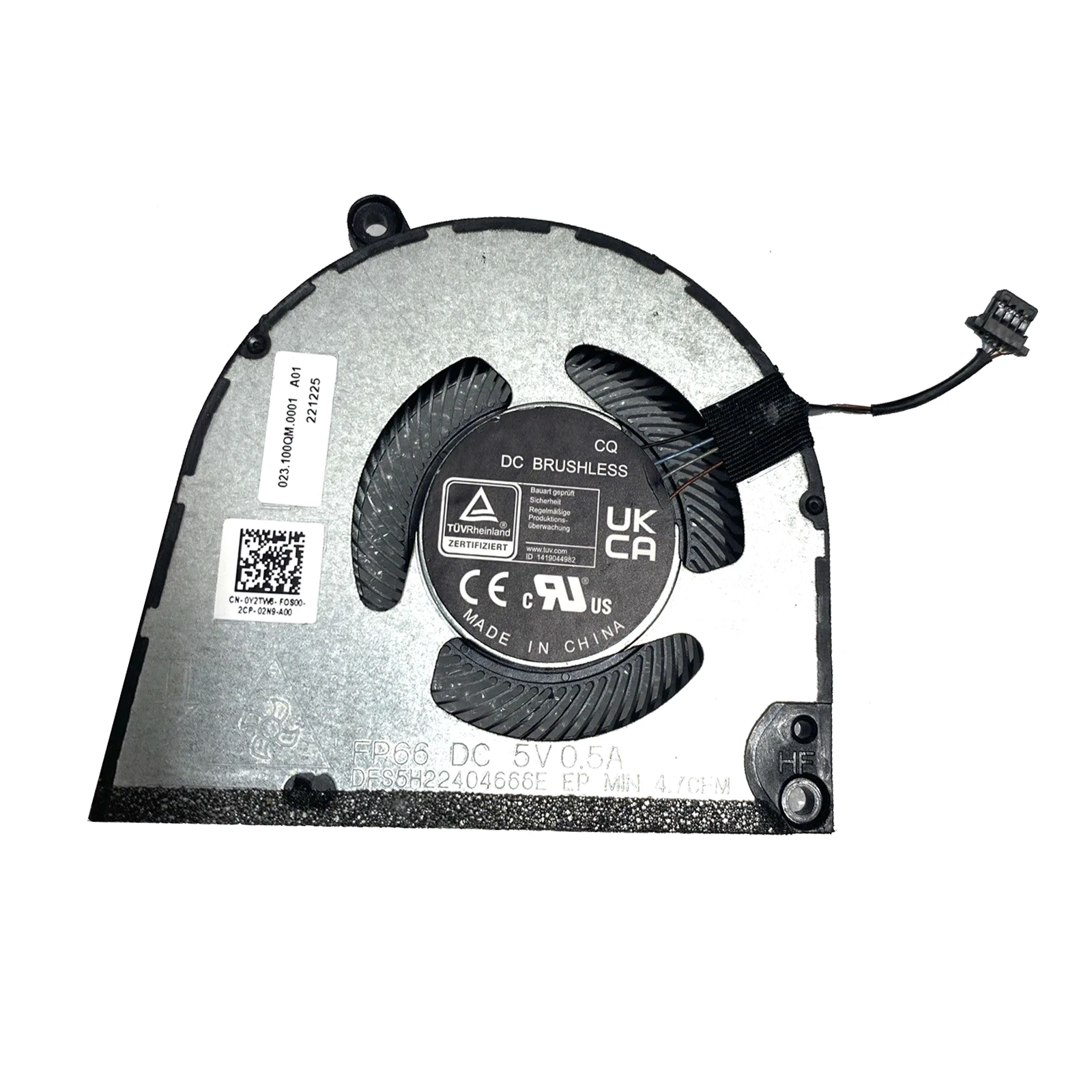 

Laptop CPU Fan For DELL For Inspiron 16 Plus 7620 For Vostro 7620 Fit RTX 3050 0Y2TW6 Y2TW6 DFS5H22404666E FP66 BN7508S5H-004P