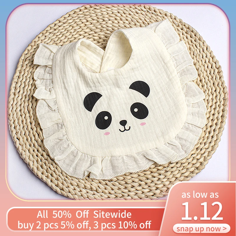 

Baby Saliva Towel Cartoon Print Infant Cotton Gauze Bibs 0-3 Years Boy Girl Feeding Bandana Scarf Kids Apron Newborn Burp Cloths
