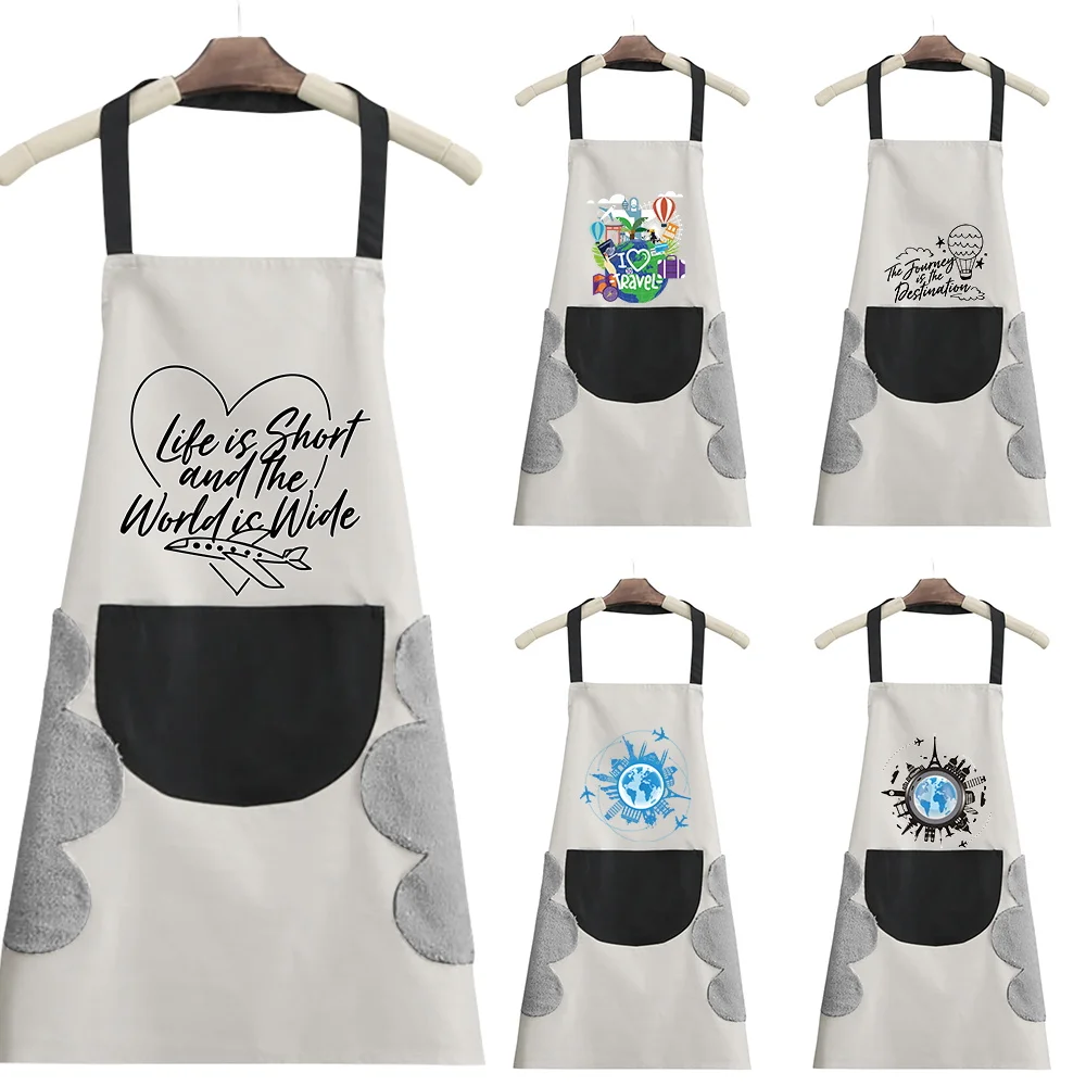 Kitchen Household Cooking Apron Oil-proof and Waterproof Cooking Work Clothes Light and Thin Unisex Universal Sleeveless Apron