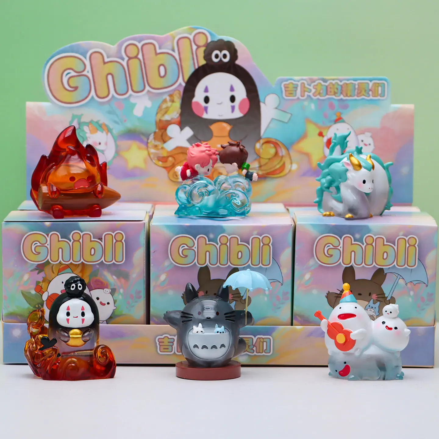 

Anime Hayao Miyazaki The Elves Of Ghibli Series Blind Box Resin Material Desktop Ornament Toys Model Mystery Box Periphery Gifts