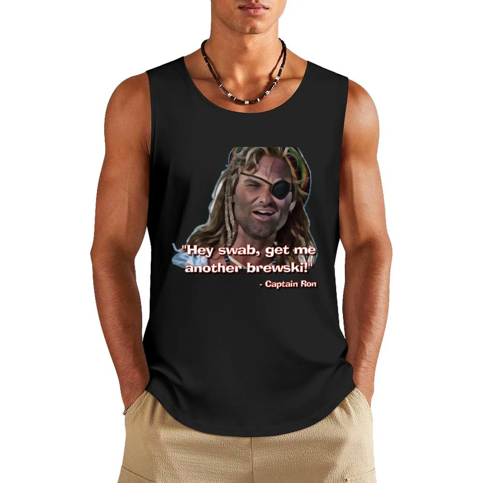 CAPTAIN RON - Hey swab, get me another brewski! Tank Top Men's clothing brands Body man