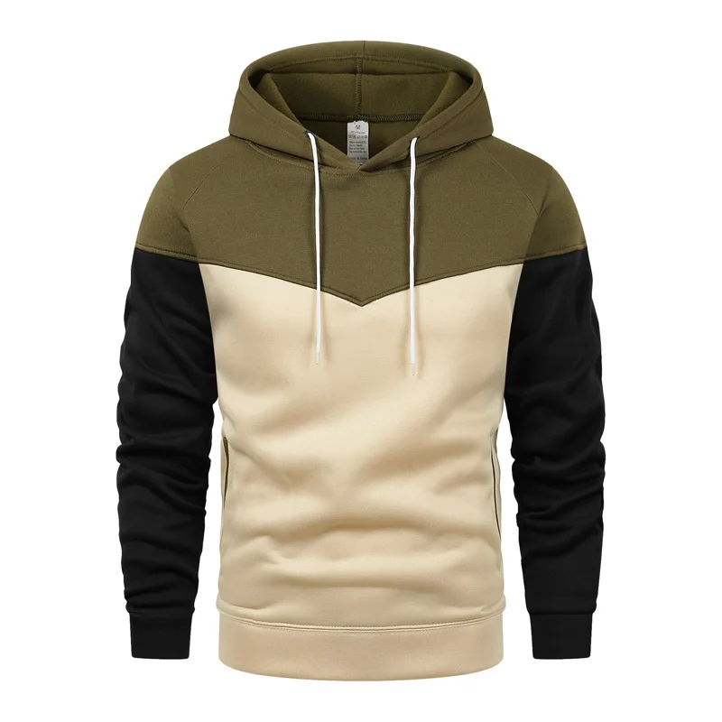 

Solid color men's hoodie grab fleece warm men's sweatshirt Fashion street casual men loose breathable jumper brand hoodie