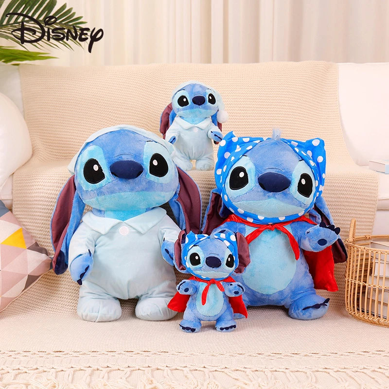 50cm Big Size Disney Stitch Pajamas Cloak Series Kawaii Doll  Plushies Soft Stuffed Sofa Back Cushion Children Christmas Gifts