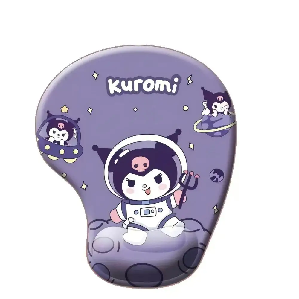 Hello Kitty Kuromi My Melody Ergonomic Wrist Rest Mouse Pad Silicone Anti‑Slip Office Gaming Desktop Decor Accessory