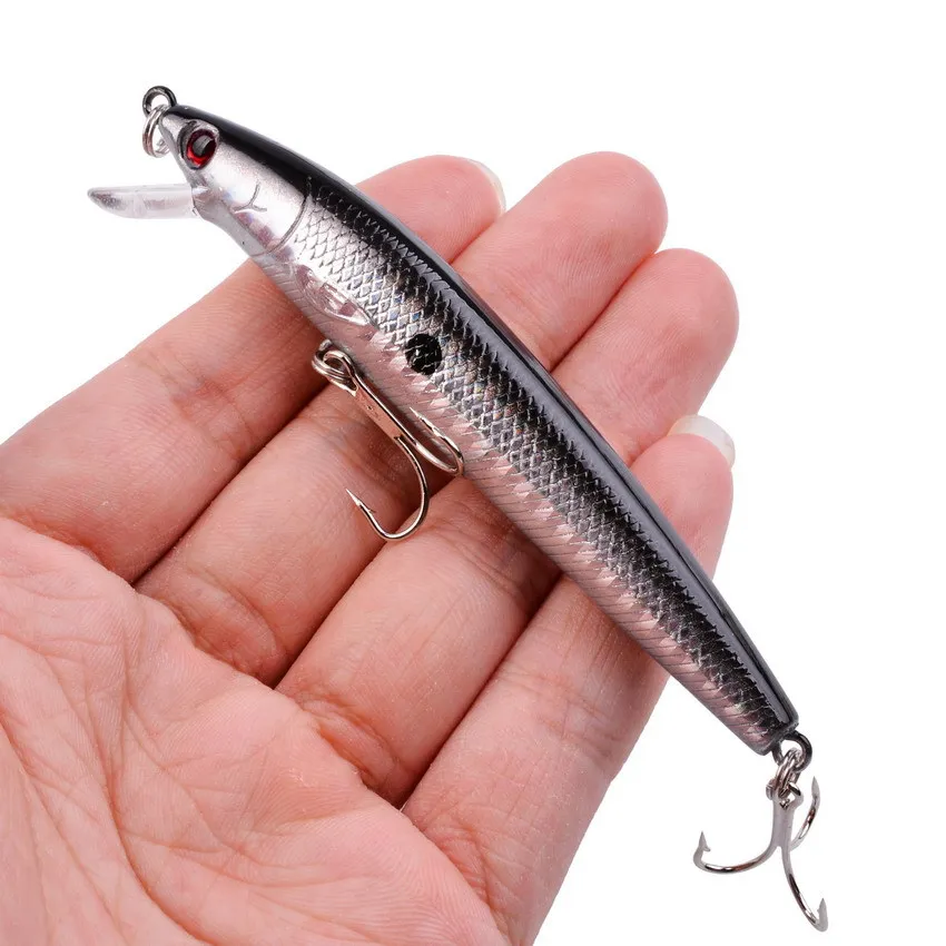 مجموعة طُعم صيد أسماك عشوائي، مقاس 10 سم/8.3 جرام لويا مع خطافات مزدوجة، طُعم صناعي صلب، ملحقات معدات صيد الأسماك #6