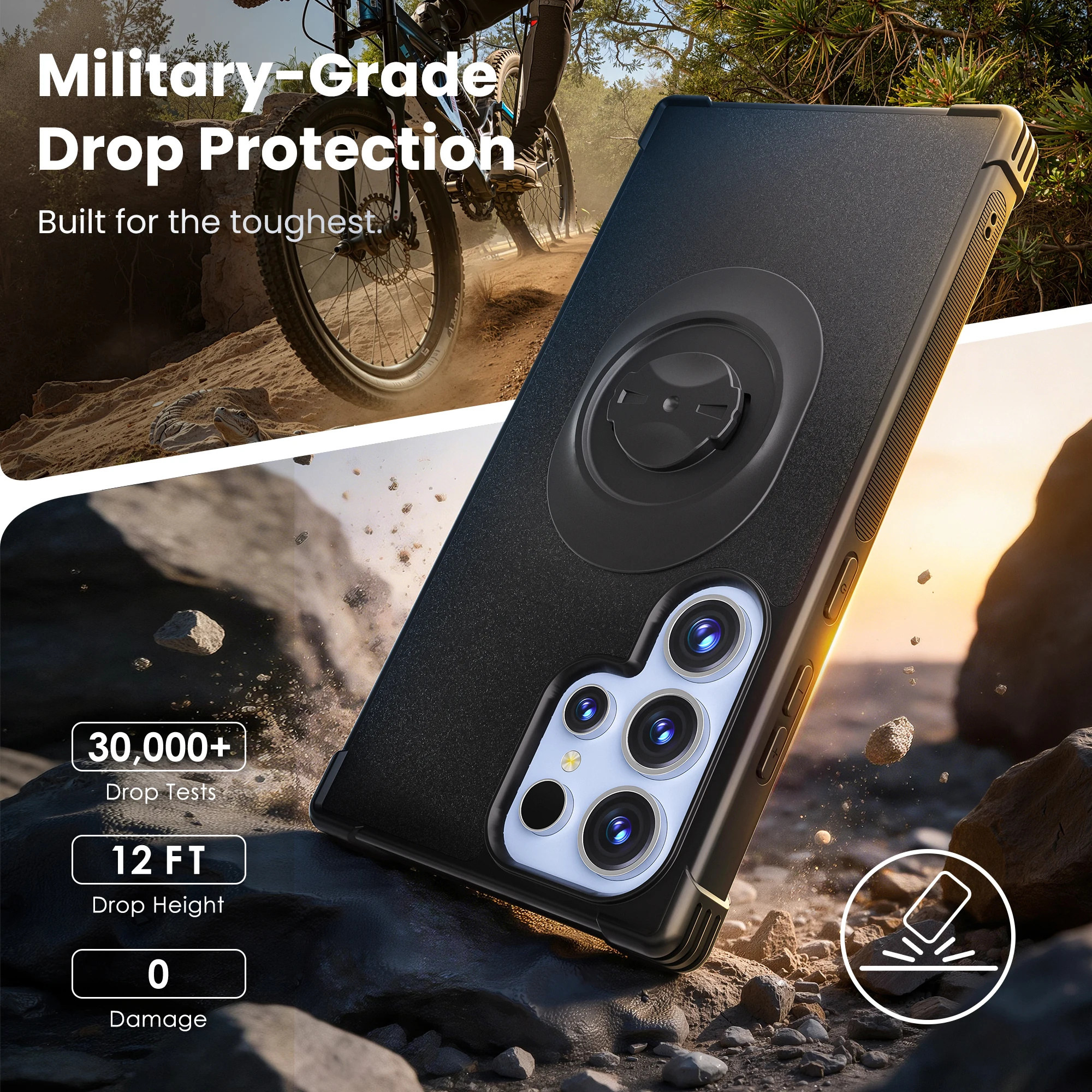 Etui na Samsung Galaxy S24/S25/S26/Plus/Ultra pasujące do uchwytu na komputer rowerowy Garmin, uchwyt GPS do rowerów szutrowych/MTB/szosowych/e-bike. — zdjęcie produktu 2
