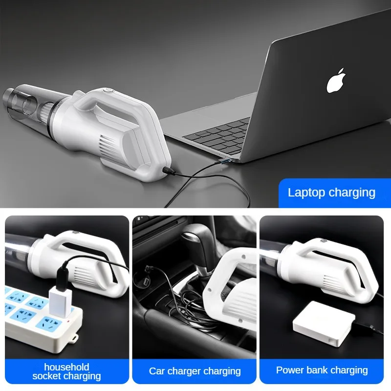 12000Pa Wireless Car Vacuum Cleaner Strong Suction Portable Dust Catcher for Car and Home appliance High Power Vacuum Cleaner