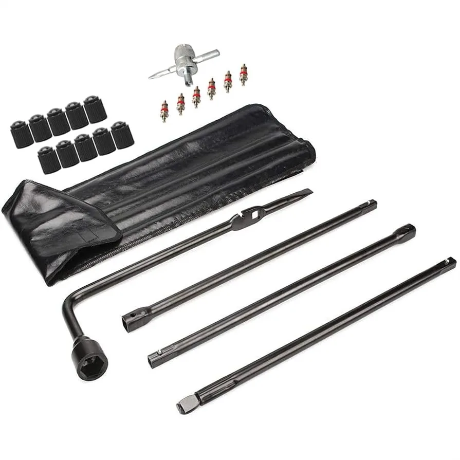 

Spare Tire Tool Kit with Jack Handle and Lug Wrench, Compatible with Chevy Silverado Tahoe Avalanche Suburban GMC Sierra Yukon