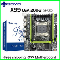SOYO X99 motherboard D4 LGA 2011 3 with M.2 slot Support X99 C612chip DDR4 Memory SATA3.0 USB3.0 PCI16X