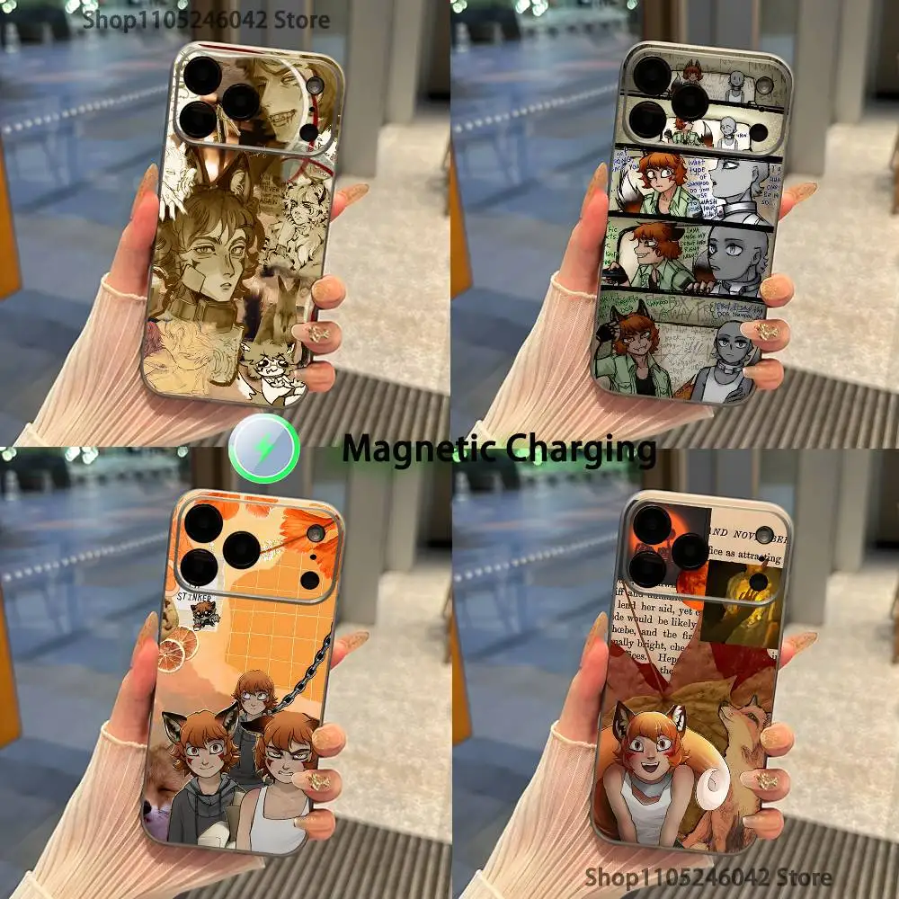 

B-BoyfriendS DeathS For iPhone 17,16,15,14,13,12,11,Pro,Max,Plus Transparent gray Phone Case Magnetic Wireless Charging