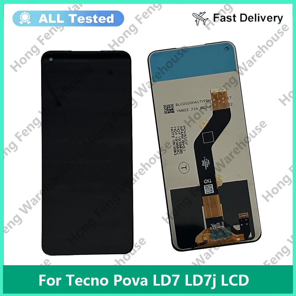 

Black 6.8 Inch For Tecno Pova LD7 LD7j LCD Display Touch Screen Digitizer Assembly Replacement parts lcd sensor