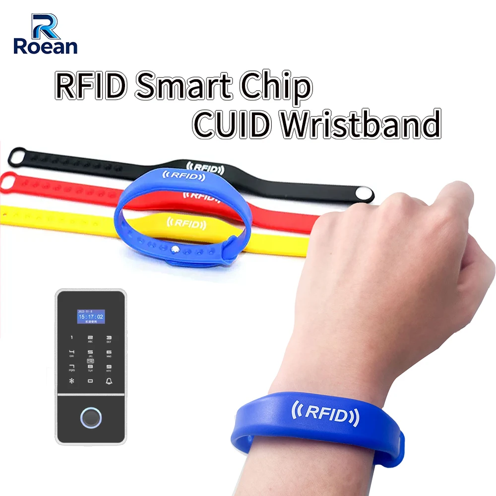 1/3PCS 13.56MHz CUID RFID Silicone Wristband Rewritable NFC Bracelet Adjustable Contactless 1K S50 Token for Access Control