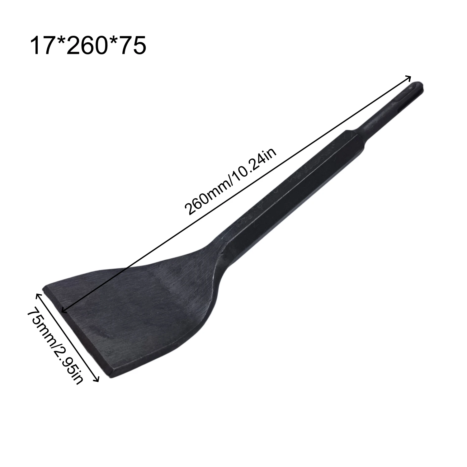 Fliesenmeißel SDS Plus 17x180/260x75mm 25 ° Biege- und Profi-Fliesenmeißel für alle SDS Plus Schlaghämmer und Elektrohämmer – Detail 8