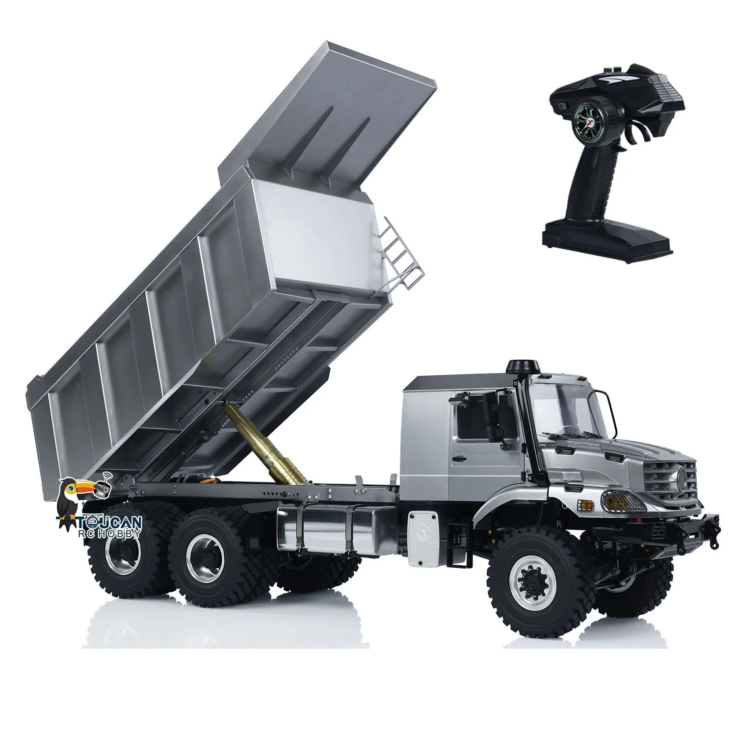 1/14 JDMODEL 6x6 RC Hydraulic Metal Dumper Truck Toy Remote Control Tipper Off-road Car Painted Assembled Model TH23265