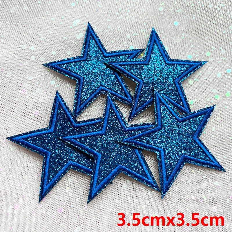 5 Stück Funkelnde Stern-Aufnäher zum Aufbügeln mit Glitzer-Pailletten für Jeanswesten, Funkelndes Kawaii-Style-Accessoire, DIY-Geschenke – Detail 24
